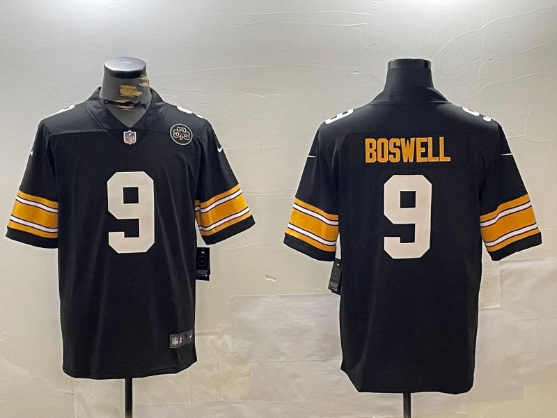 Men Pittsburgh Steelers #9 Boswell Black 2024 Nike Limited NFL Jersey style 3->pittsburgh steelers->NFL Jersey